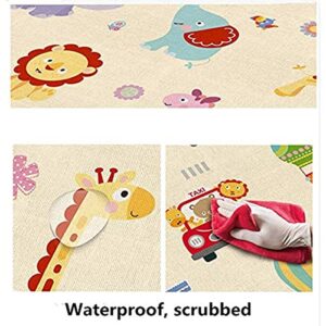 Soft Baby Play Mat,Reversible,Easy to fold Foam Floor Mat,LDPE Waterproof Indoor and Outdoor Fitness Mat for Children,Suitable for Baby Playing or Crawling(70 x 39 x 0.4 inches) (A)