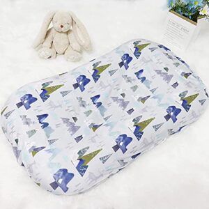 Newborn Lounger Cover, Baby Padded Loungers Cover, Removable Infant Lounger Slipcover for Baby Boys Girls, Adventure Mountains