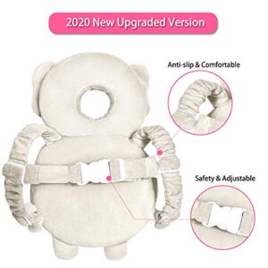 Baby Head Protector & Baby Knee Pads for Crawling,Toddlers Head Safety Pad Cushion Adjustable Backpack,Baby Back Protection for Walking & Crawling, for Age 5-24months, Elephant