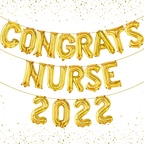 Congrats Nurse Balloons 2022 - Nurse Graduation Decorations | Congrats Nurse Party Decorations | Nurse Graduation Balloons for Nurse Graduation Party Decorations 2022 | Nurse Decorations for Party