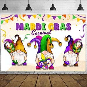 mardi gras masquerade masks purple green gold banner backdrop crown theme decor decorations for king cake party birthday party mardi gras party carnival new orleans party supplies favors background