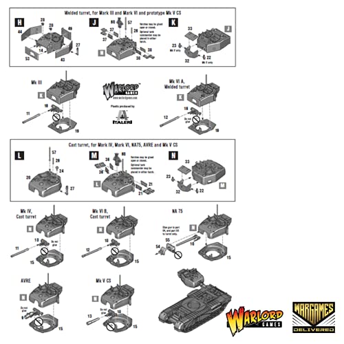 Wargames Delivered Bolt Action Tank War - British Churchill Tank, World War Two Miniatures, Action Figures 28mm Scale Tank Model for Miniature Wargaming by Warlord Games