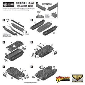 Wargames Delivered Bolt Action Tank War - British Churchill Tank, World War Two Miniatures, Action Figures 28mm Scale Tank Model for Miniature Wargaming by Warlord Games