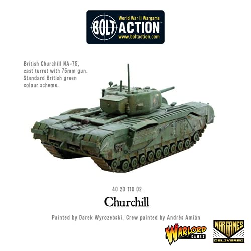 Wargames Delivered Bolt Action Tank War - British Churchill Tank, World War Two Miniatures, Action Figures 28mm Scale Tank Model for Miniature Wargaming by Warlord Games