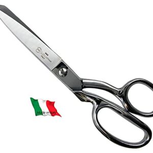 Ultima 8 Inch Dress Maker Scissors – Drop Forged Carbon Steel Dressmaker’s Sheers, Chrome Plated with Bent Handles, Made in Italy