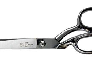 Ultima 8 Inch Dress Maker Scissors – Drop Forged Carbon Steel Dressmaker’s Sheers, Chrome Plated with Bent Handles, Made in Italy