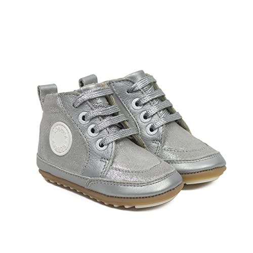 Robeez Baby Girls Minime Leather Shoes - Silver - 4