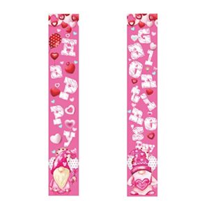 Fuyage Happy Galentine Day Porch Sign Banner for Galentine Birthday Party Yard Outdoor Home Decorations