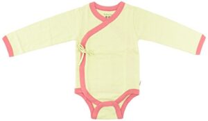 babysoy baby girls’ kimono bodysuit – tea – 12-18 months