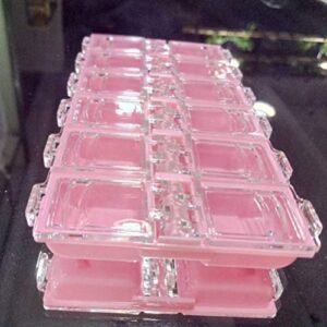 HEALLILY Nail Box 4pcs/pack 12 Grids Plastic Organizer Box Nail Art Tool Jewelry Storage Box Rhinestone Organizer Container Case for Rhinestone Beads Ring Earrings Nail Organizers and Storage