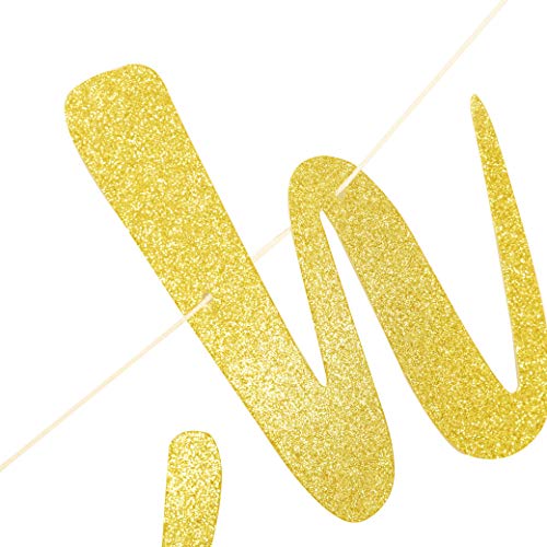 Golden Sprinkled With Love Banner - Sparkling Hanging Party Decorations Supplies - Party Decorations For Men And Women - Ideal Background Celebration Photo Props Gift (Sprinkled With Love)