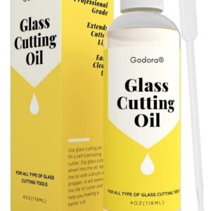 Glass Cutting Oil, Suitable for All Glass Cutting Tools, 4 Ounces Glass Cutter Oil is Used for Cutting Glass, Stained Glass, Glass Bottles, Tiles and Mirrors