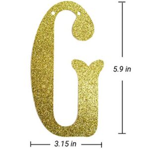 Congratulations Gold Glitter Sign Banner- Graduation, Wedding, Retirement Party Supplies Decorations (Gold)