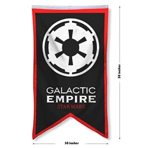 Bayyon The Galactic Empire Banner Flag 30x50 Inch Man Cave Home Office Bed Room Decor (Wars)