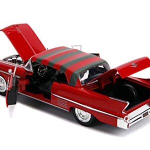 Jada Toys 1:24 Nightmare - '57 Cadillac W/Figure, Red, Standard, 26066