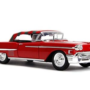 Jada Toys 1:24 Nightmare - '57 Cadillac W/Figure, Red, Standard, 26066