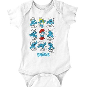 Smurfs Squad Papa Smurfette Cartoon Baby Romper Boys or Girls