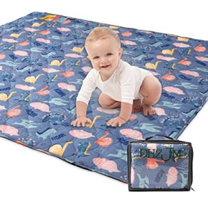 DHZJM Baby Play Mat,50x50 Playpen Mat,One-Piece Crawling Mat Non Slip Baby Mat for Floor,Tummy Time Mat- Compatible for LIAMST Baby Playpen 50x50 Inches-Baby Registry Search(Dinosaur)