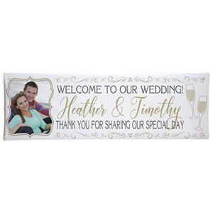 let’s make memories personalized celebration photo banner – white – 6ft special event banner – for any occasion – customize with message and photo