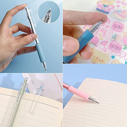 6pc Knife Pen Craft Cutting Tools, Pen Knife for Crafts, Creative Retractable Hobby Knife Pen, Exacto Knife Pen Cute, Thin Blade for Art Paper Scrapbook, Paper Pen Cutter, Pen Cutter Tool