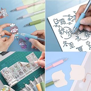 6pc Knife Pen Craft Cutting Tools, Pen Knife for Crafts, Creative Retractable Hobby Knife Pen, Exacto Knife Pen Cute, Thin Blade for Art Paper Scrapbook, Paper Pen Cutter, Pen Cutter Tool