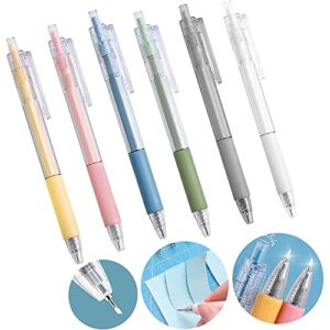 6pc Knife Pen Craft Cutting Tools, Pen Knife for Crafts, Creative Retractable Hobby Knife Pen, Exacto Knife Pen Cute, Thin Blade for Art Paper Scrapbook, Paper Pen Cutter, Pen Cutter Tool