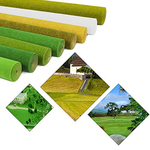 CP138 Artificial Model Grass Mat Trains Grass Green 40 x 100cm or 15.7"x 39"for Decoration Kids Craft Scenery Model DIY