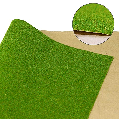 CP138 Artificial Model Grass Mat Trains Grass Green 40 x 100cm or 15.7"x 39"for Decoration Kids Craft Scenery Model DIY