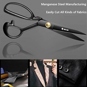 Fabric Tailor Shears Professional 12" Heavy Duty Sewing Scissors for Leather Clothes Industrial Strength High Carbon Steel Tailor Scissors Sharp for Home, Office, Dressmaker, Costume Designer