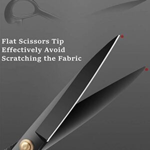 Fabric Tailor Shears Professional 12" Heavy Duty Sewing Scissors for Leather Clothes Industrial Strength High Carbon Steel Tailor Scissors Sharp for Home, Office, Dressmaker, Costume Designer