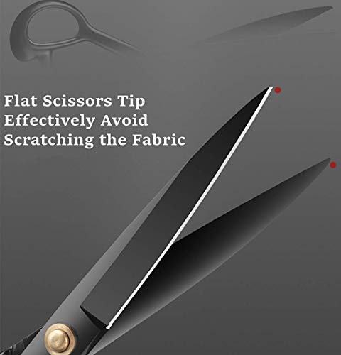 Fabric Tailor Shears Professional 12" Heavy Duty Sewing Scissors for Leather Clothes Industrial Strength High Carbon Steel Tailor Scissors Sharp for Home, Office, Dressmaker, Costume Designer