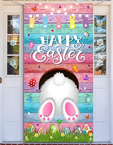 Happy Easter Party Supplies,Easter Party Decoration Spring Theme Decoration (Door Cover)