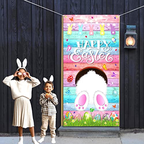 Happy Easter Party Supplies,Easter Party Decoration Spring Theme Decoration (Door Cover)