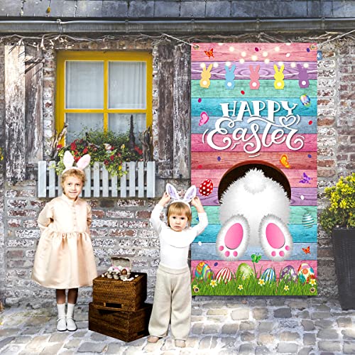 Happy Easter Party Supplies,Easter Party Decoration Spring Theme Decoration (Door Cover)