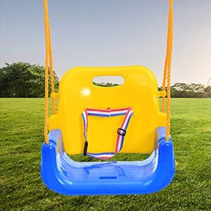 RedSwing 3-in-1 Baby Swing Seat, Toddler Swing, Anti-Flip Snug & Secure Detachable Infants to Teens Kids Swing Seat for Outside Playground, Blue