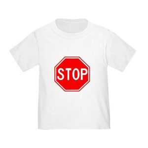 cafepress stop sign toddler t shirt cute toddler t-shirt, 100% cotton white