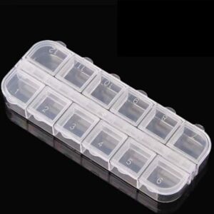 12 grid clear plastic box organizer container (6 pack)