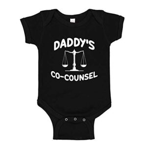 daddy’s co-counsel baby bodysuit infant one piece 12 mo black