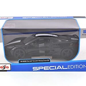 2020 Chevy Corvette Stingray Z51 Coupe, Black - Maisto 31527BK - 1/24 Scale Diecast Model Toy Car