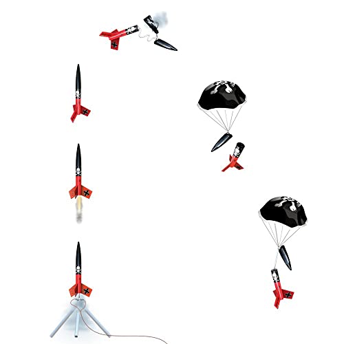 Estes 9721 Der Big Red Max Flying Model Rocket Kit - Reaches 1100 ft 335 m - Advanced Pro Series II Advanced Build