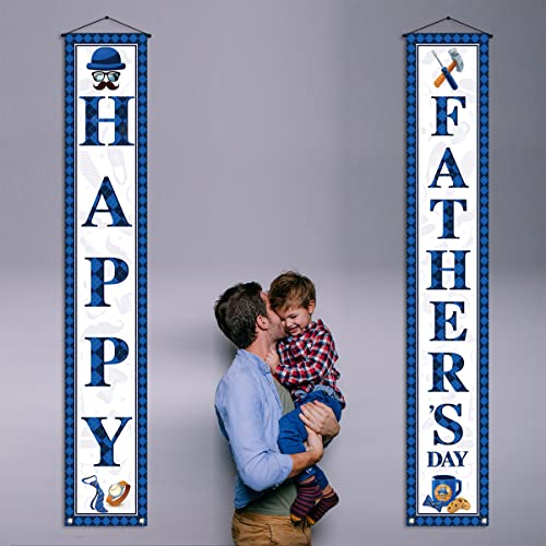 Happy Father's Day Party Front Door Banner Best Dad Ever Party Porch Wall Sign Decoration Photo Booth Backdrop Supply