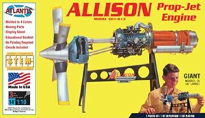 atlantis allison prop jet aircraft engine stem plastic model kit 1/10 toy and hobby