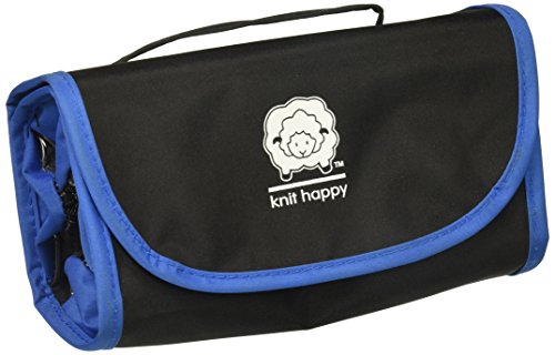 K1C2 Knit Happy Fold-N-Go Notions Box, Black/Blue