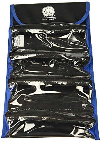 K1C2 Knit Happy Fold-N-Go Notions Box, Black/Blue