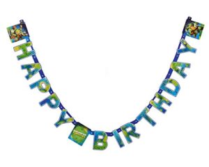 teenage mutant ninja turtles birthday party banner, party supplies