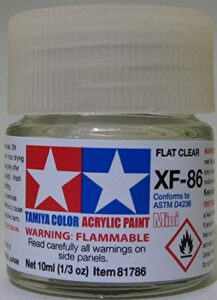 tamiya acrylic mini xf86 flat clear 10ml bottle