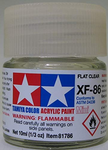 Tamiya Acrylic Mini XF86 Flat Clear 10ml Bottle