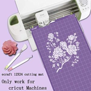 Ecraft Cutting Mat for Cricut Explore One/Air/Air 2 Maker（StrongGrip/StandardGrip/LightGrip,12X24inch 3 pack) Variety Adhesive Quilting Cut Mats Replacement for Crafts、Sewing and All Arts.