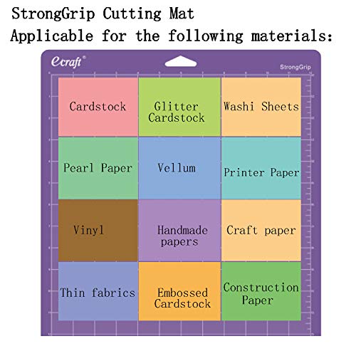 Ecraft Cutting Mat for Cricut Explore One/Air/Air 2 Maker（StrongGrip/StandardGrip/LightGrip,12X24inch 3 pack) Variety Adhesive Quilting Cut Mats Replacement for Crafts、Sewing and All Arts.