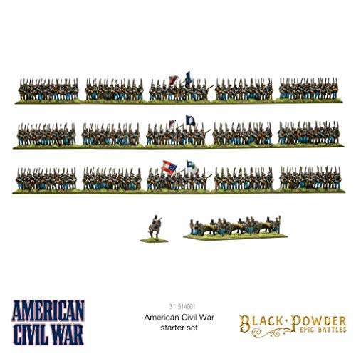 WarLord Black Powder Epic Battles American Civil War Starter Set Military Table Top Wargaming Plastic Model Kit 311514001 , Green